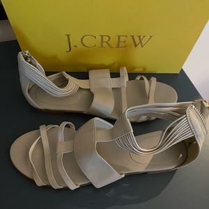 Cream colored strappy flats